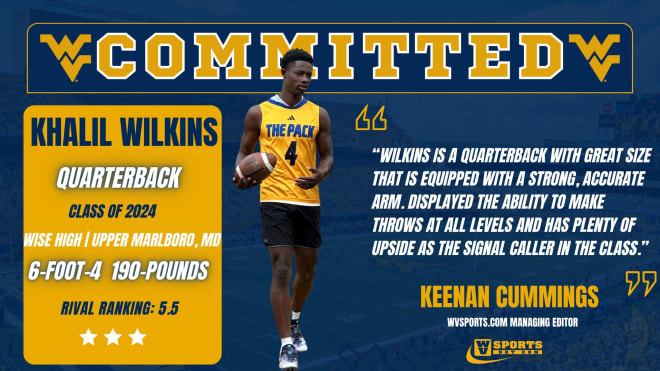 Wilkins has committed to the West Virginia Mountaineers football program.