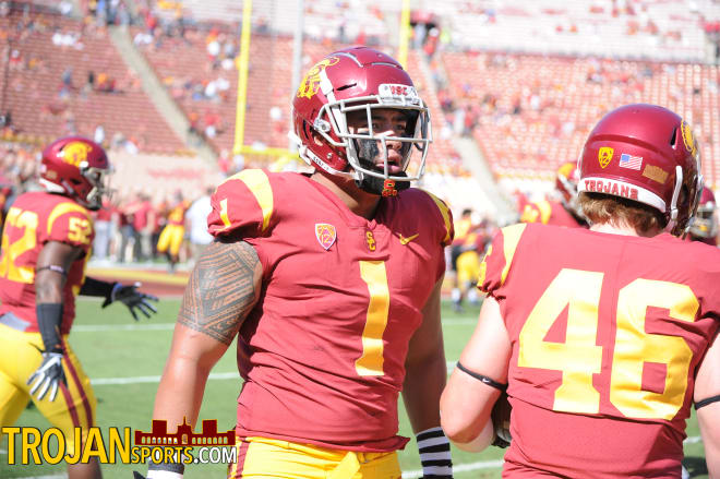 Linebacker Palaie Gaoteote is coming off his best game of the season for USC.