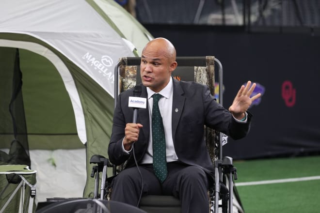 Baylor head coach Dave Aranda speaks to media