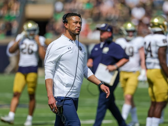 Former defensive coordinator Marcus Freeman was promoted to head coach in December 2021.