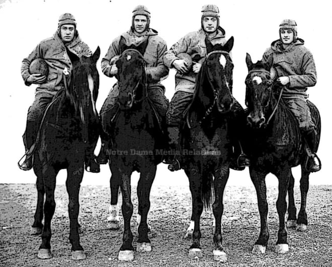 The Four Horsemen moniker came from Notre Dame's 1924 win over Army in New York.