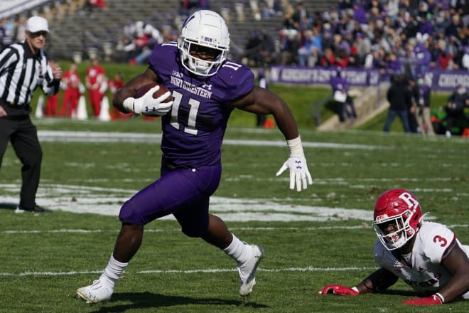Andrew Clair led Northwestern with 63 rushing yards.