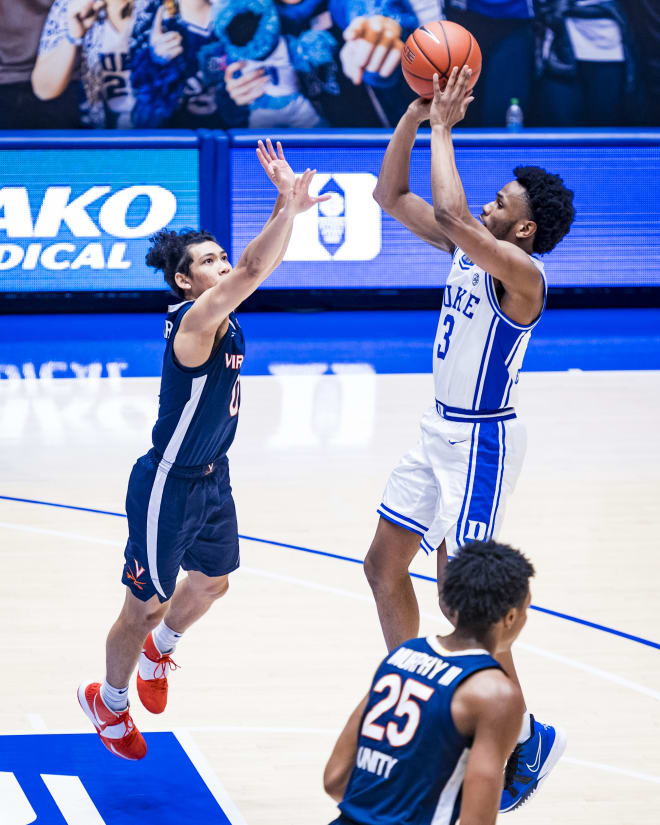 Jeremy Roach hit big shots for Duke in the first half.