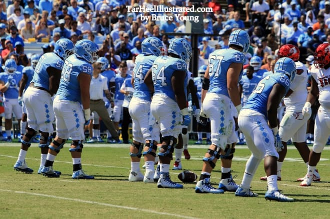 The quest for leadership along the OL begins with Charlie Heck and could include a few other Heels.