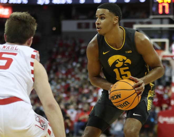Keegan Murray led Iowa with 27 points in the loss to Wisconsin.