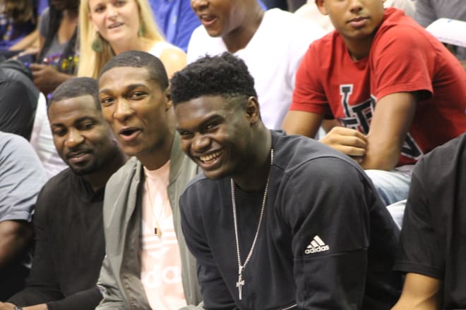 David McCormack and Zion Williamson at Late Night in the Phog