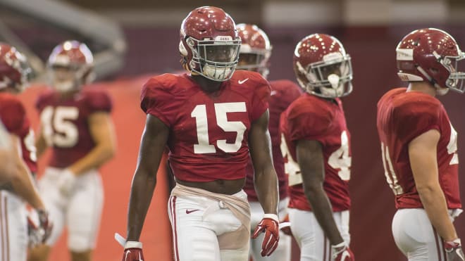 Alabama safety Ronnie Harrison is ready to step into a leadership role with the Crimson Tide this season. Photo | Laura Chramer 