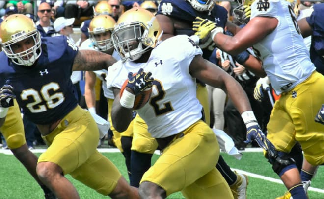 Junior running back Dexter Williams showed off his speed in Notre Dame's annual Blue-Gold Game.