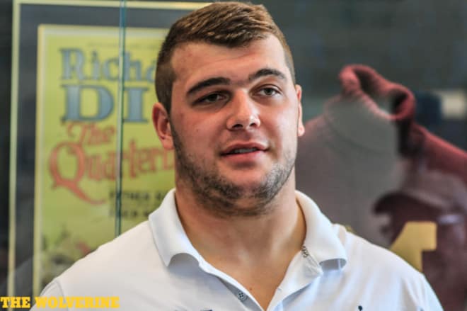 Michigan Wolverines football offensive guard Ben Bredeson is one of the highest rated offensive linemen in the 2020 NFL Draft.