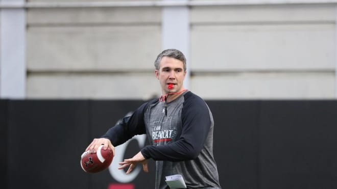 Notre Dame quarterbacks coach Gino Guidugli, pictured, coached at Cincinnati for six seasons including four with Notre Dame head coach Marcus Freeman.