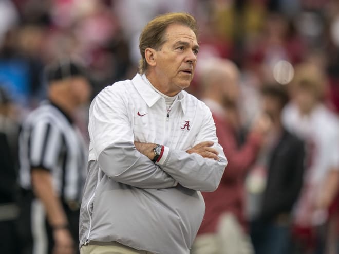 Alabama Crimson Tide head coach Nick Saban prior to the game against the Auburn Tigers at Bryant-Denny Stadium. Photo | Marvin Gentry-USA TODAY Sports