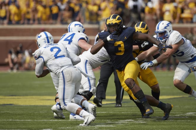 Junior defensive end Rashan Gary will again prove an emotional leader for the Wolverines.