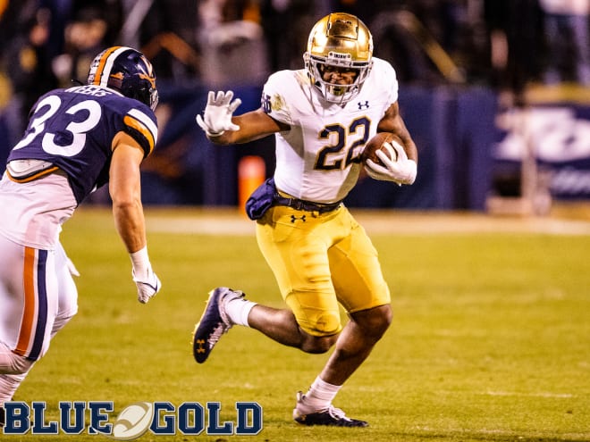 Notre Dame Fighting Irish football freshman running back Logan Diggs