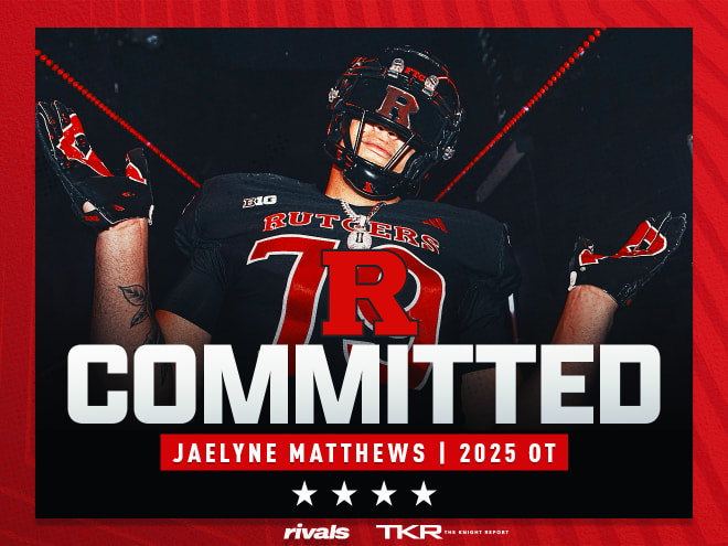 2025 four-star offensive tackle Jaelyne Matthews commits to Rutgers. 