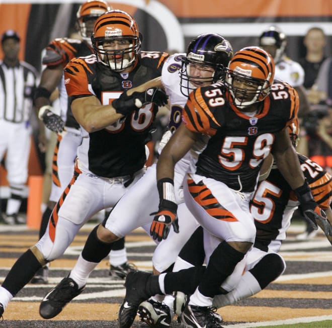 Landon Johnson was a third-round pick by the Bengals in the 2004 NFL Draft. 