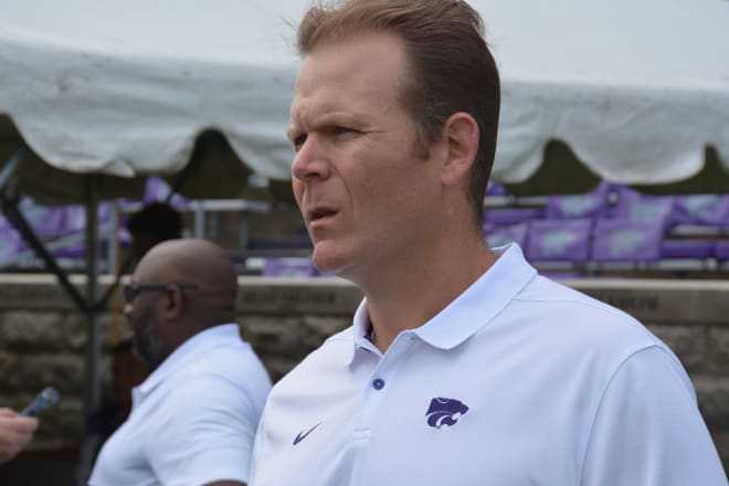 Kansas State offensive line coach Conor Riley.