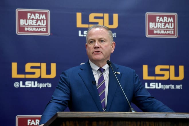 Brian Kelly says it's up to his defense to bring balance to the LSU program.