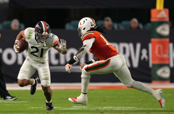 Wayne Taulapapa earned the best grade of his UVa career from PFF College for his night against the Hurricanes.