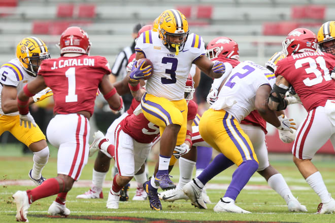 LSU managed just enough yards on the ground against Arkansas.