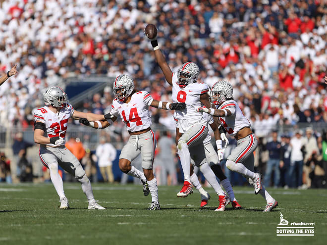 The Ohio State defense answered the challenge at Penn State. (Birm/DTE)