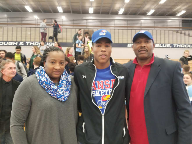 Agbaji said it was an honor to receive a scholarship offer from Bill Self and Kansas