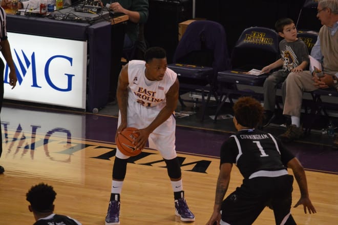 B.J. Tyson returns for an ECU basketball team that hopes to continue to climb in The American.