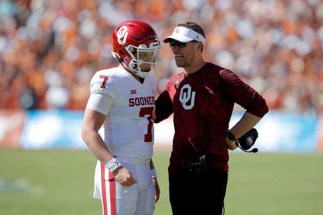 Spencer Rattler and Lincoln Riley