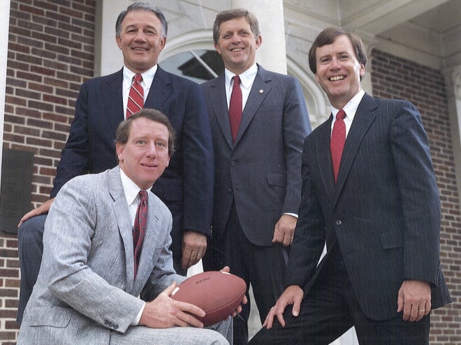 L-R: Warner Alford, Archie Manning, Robert Khayat and Gerald Turner