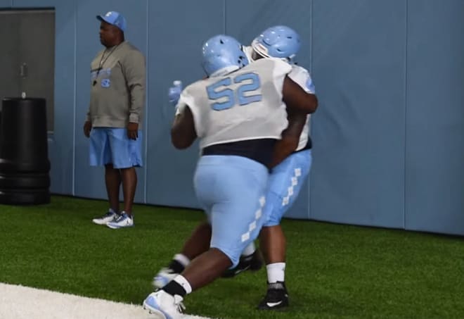 Redshirt freshman defensive tackle Jahlil Taylor has had a good fall camp and could be one of UNC's key backups.