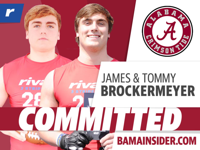 James (left) and Tommy (right) Brockermeyer have committed to Alabama 