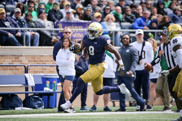 Jafar Armstrong rushed for 85 yards on nine carries and caught four passes for 71 yards in Saturday's scrimmage.