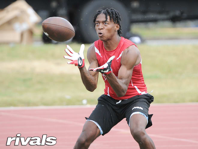 Cunningham hauls in a pass at the Rivals Camp in Atlanta