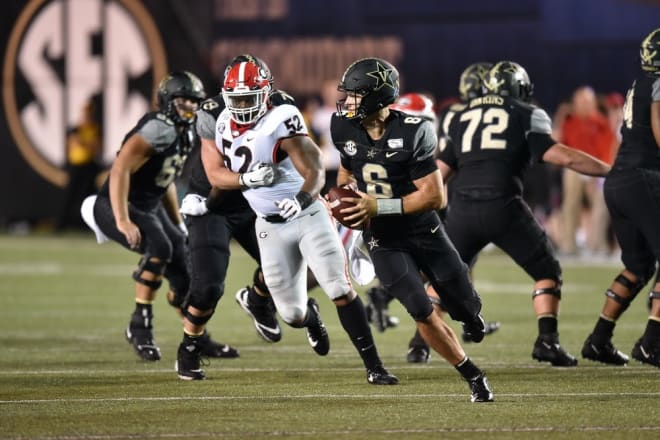 Seeking a havoc rate of 20 percent, Georgia fell well short at Vanderbilt with an 8.1.