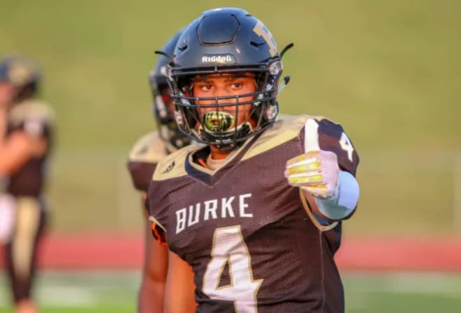 Notre Dame wide receiver commit Xavier Watts notched five receptions for 182 yards and one touchdown to help Omaha (Neb.) Burke to a 31-27 win over Omaha (Neb.) North.