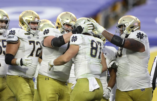 In 45-3 win over Pittsburgh, many Notre Dame backup got in the game. 