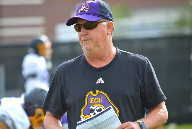 Veteran East Carolina offensive coordinator Donnie Kirkpatrick presides over the Pirate offense.