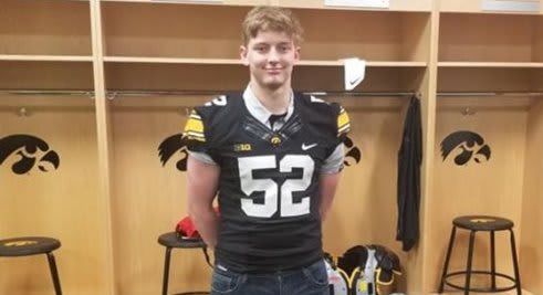 Class of 2020 offensive lineman Ben Barten was back in Iowa City for camp on Sunday.