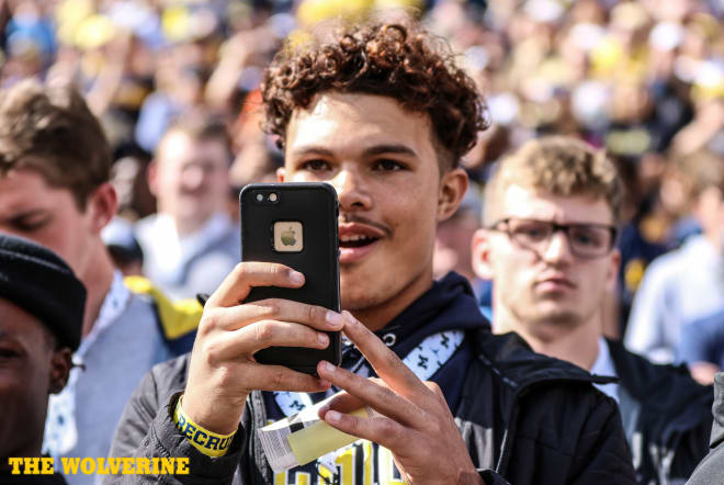 Four-star tight end and Michigan commit Erick All looked to enjoy himself very much while in Ann Arbor.