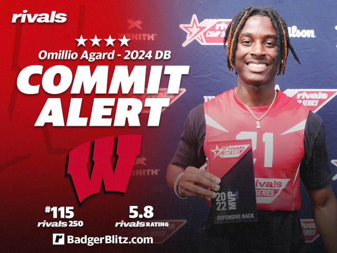 Four-star cornerback Omillio Agard announced his commitment to Wisconsin on Saturday. 