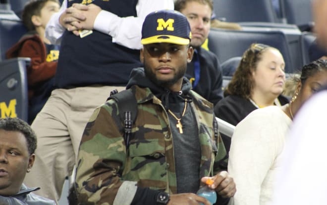 Jones rocked a Maize and Blue cap at the 80-33 basketball victory over Delaware State