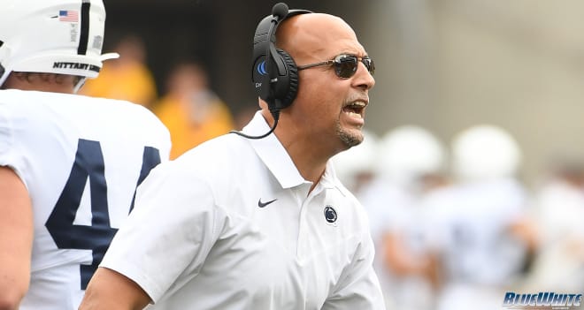 Penn State Nittany Lions head coach James Franklin saw his fourth-ranked Nittany Lions fall to No. 8 this week.