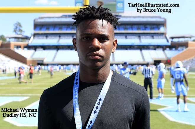 Greensboro, NC, WR Michael Wyman was at UNC again over the weekend, and here is a quick look at how things went.