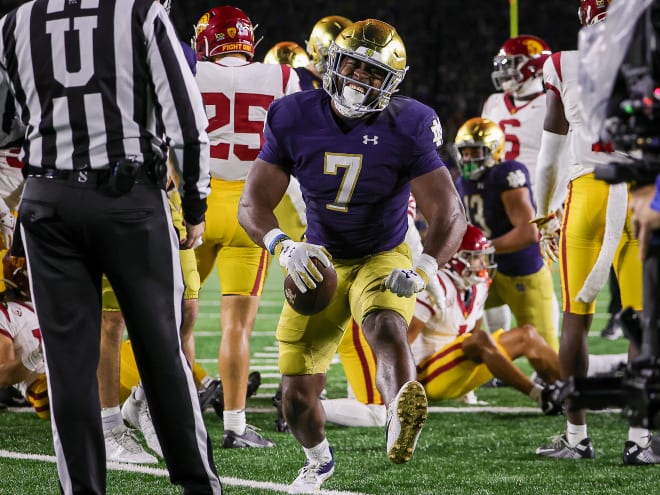 Notre Dame running back Audric Estimé has been selected in the 2024 NFL Draft.