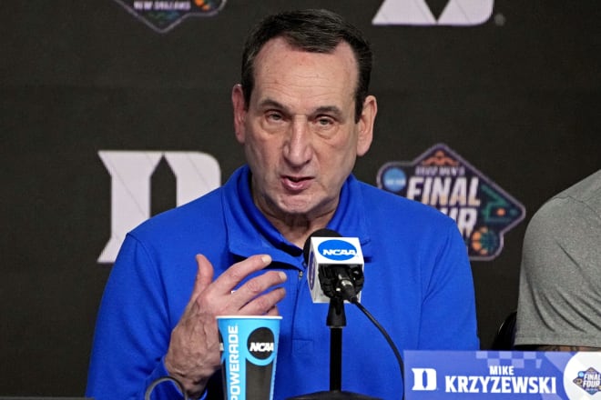 Mike Krzyzewski has been spending time with his family and new puppy in the weeks since the end of his coaching career. 