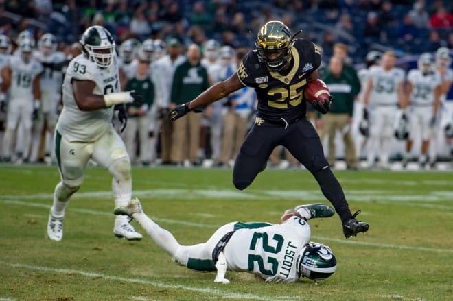 Wake Forest transfer Kenneth Walker III could be the No. 1 running back for Michigan State this season.