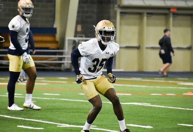 Sophomore cornerback TaRiq Bracy proved some good coverage play at the end of Saturday's practice.