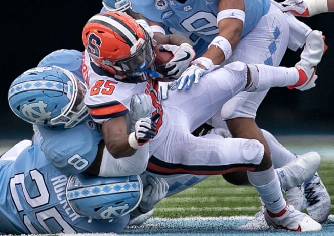 The performance by UNC's defense Saturday is one of 5 Takeaways from the Tar Heels' win over Syracuse.