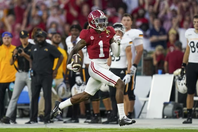 Alabama's Jameson Williams says he would be fastest receiver in