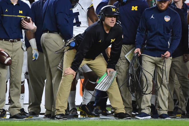 Jim Harbaugh has decisions to make about the offensive approach, depending upon who is behind center.