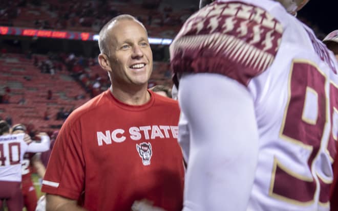 A year ago Doeren and the Pack was all smiles after beating Florida State.